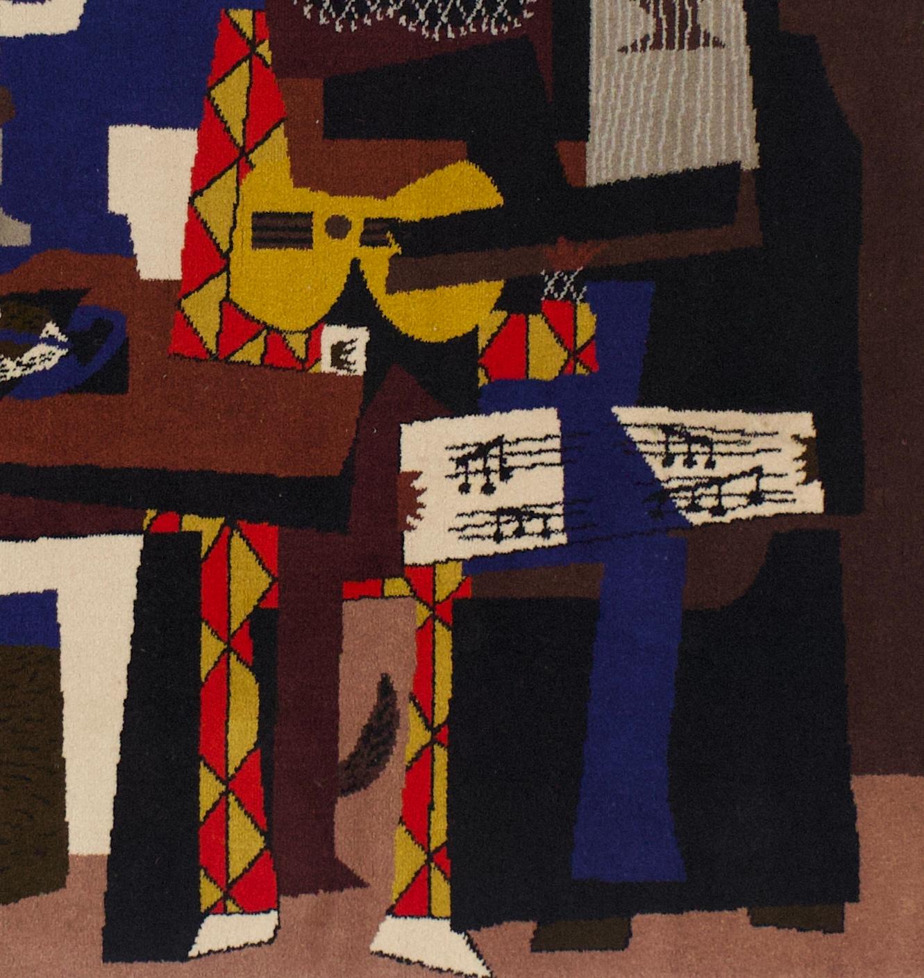 XX secolo Arazzo francese di metà secolo ispirato a Picasso Design/One 5'7