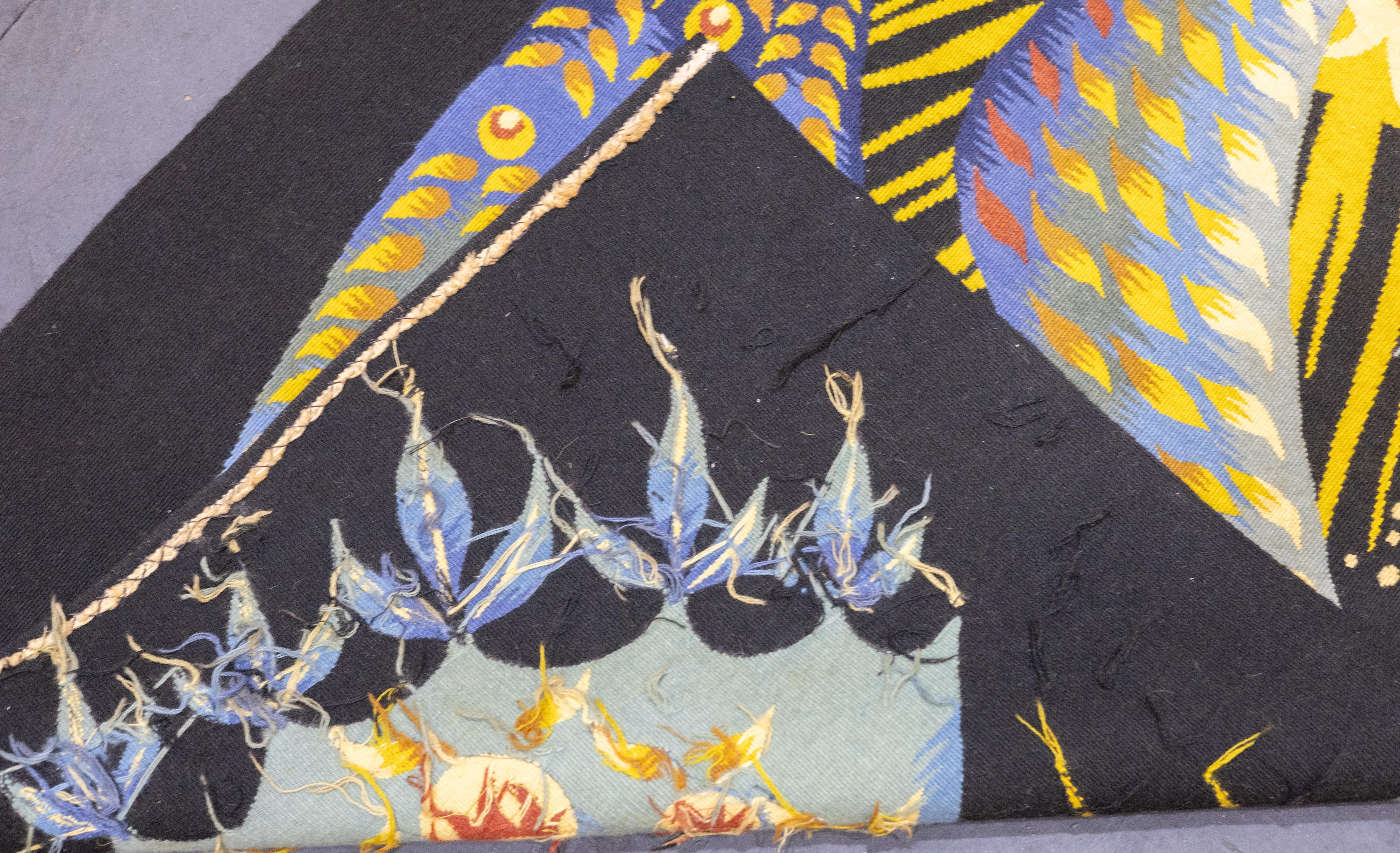 Mid Century French Tapestry Signed by Blenie 2'3'' x 4'10' For Sale 5
