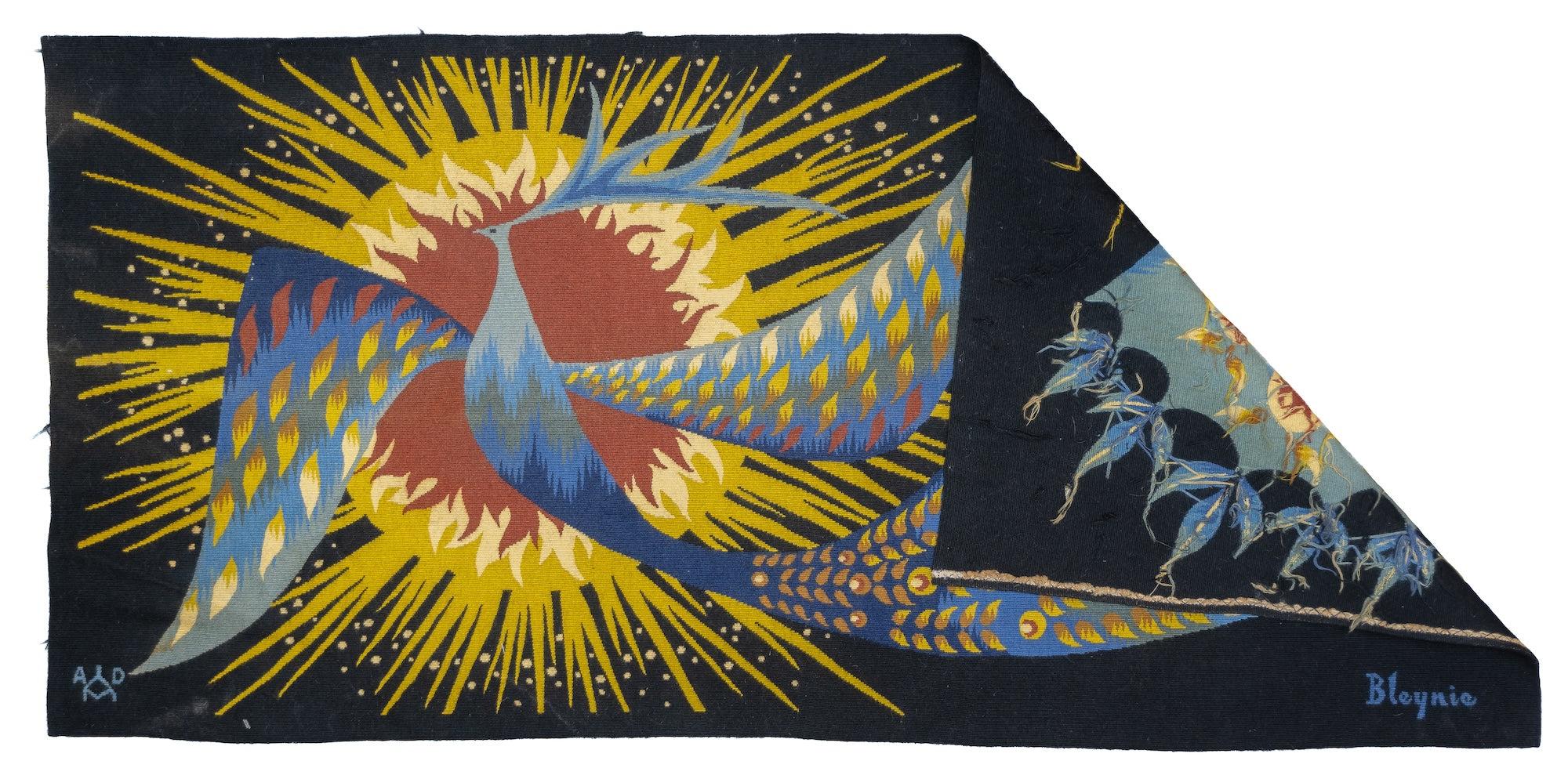 Mid Century French Tapestry Signed by Blenie 2'3'' x 4'10'.