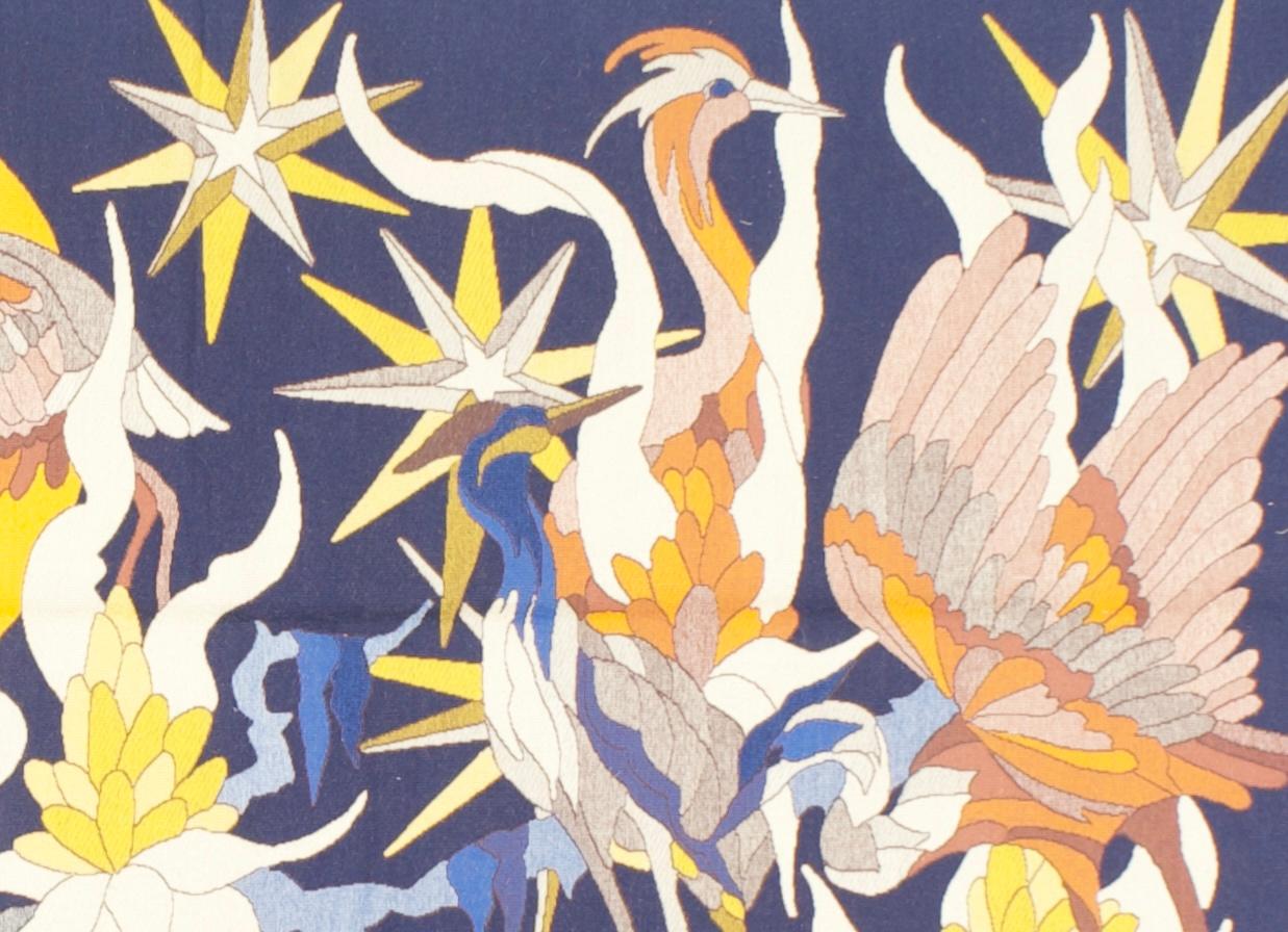Mid Century French Tapestry Signed by Jean Lurcat Artist Desginer 3’11” x 6’6” In Excellent Condition For Sale In New York, NY