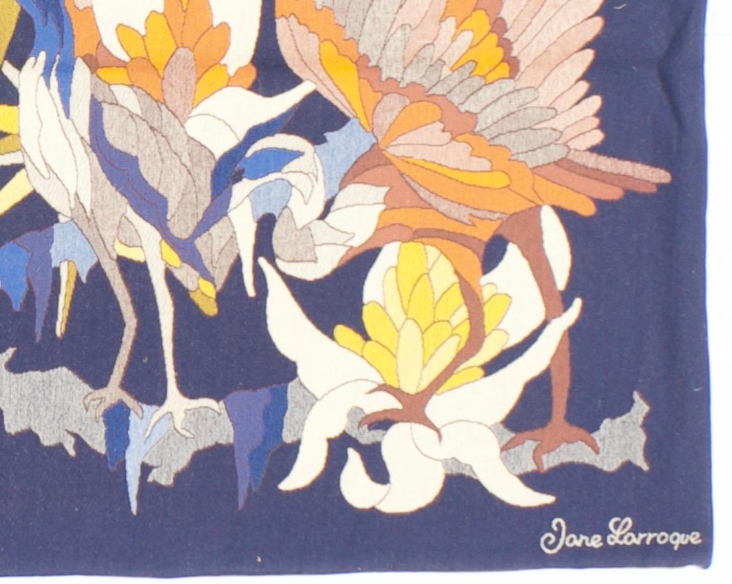 Mid Century French Tapestry Signed by Jean Lurcat Artist Desginer 3’11” x 6’6” For Sale 1