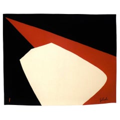 Mid Century French Tapestry Signed Gilioli 4’6" x 5’8"