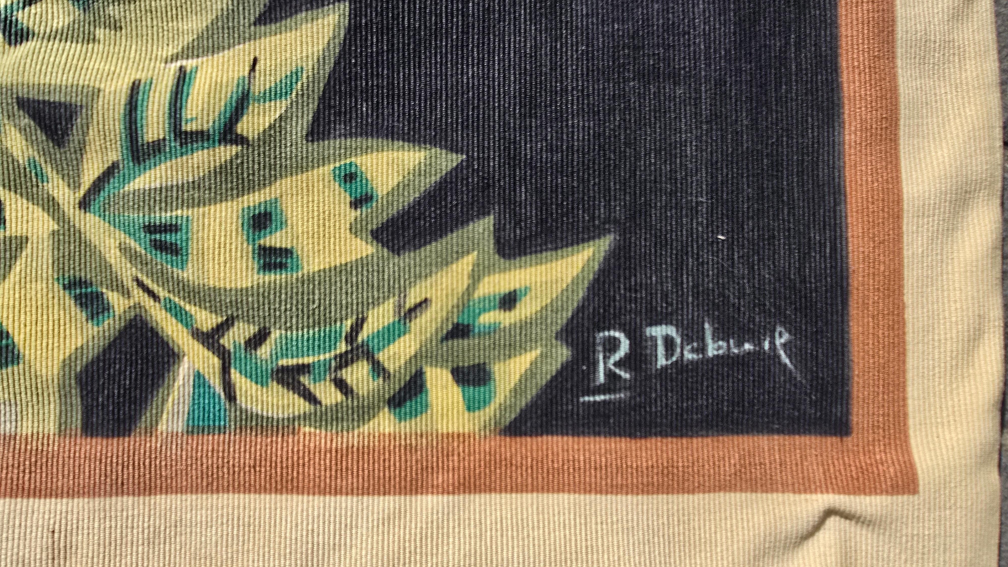 Mid-Century French Textile Wall Hanging Design by Robert Debiève In Good Condition For Sale In Antwerp, BE