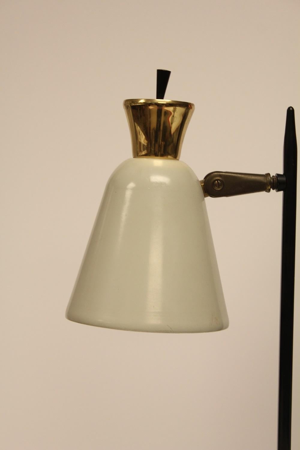 Mid-Century Modern Midcentury French Tri-Color Desk Lamp For Sale