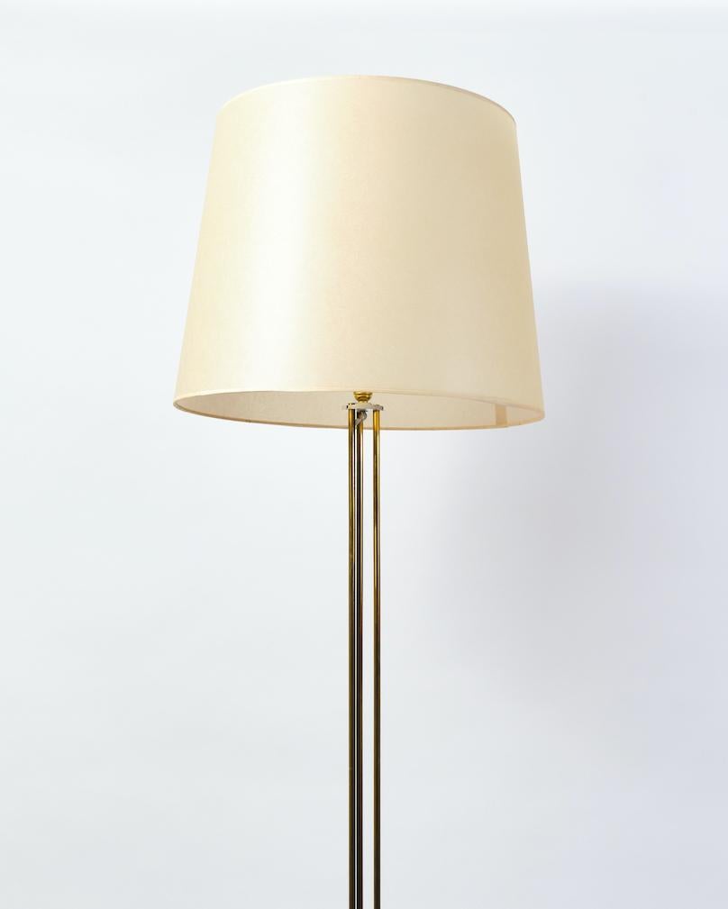 20th Century Mid-Century French Triple Stem Floor Lamp For Sale