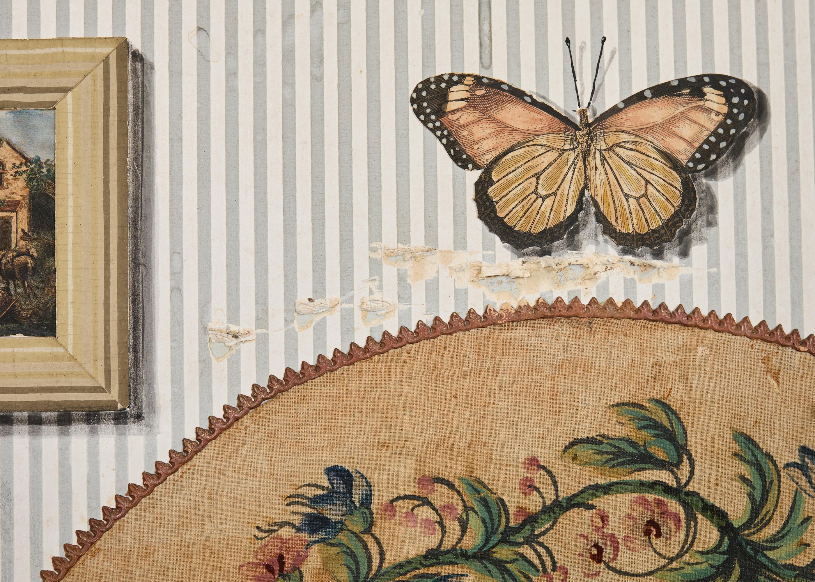 Paravent en trompe l'Oeil du milieu du siècle dernier en vente 4