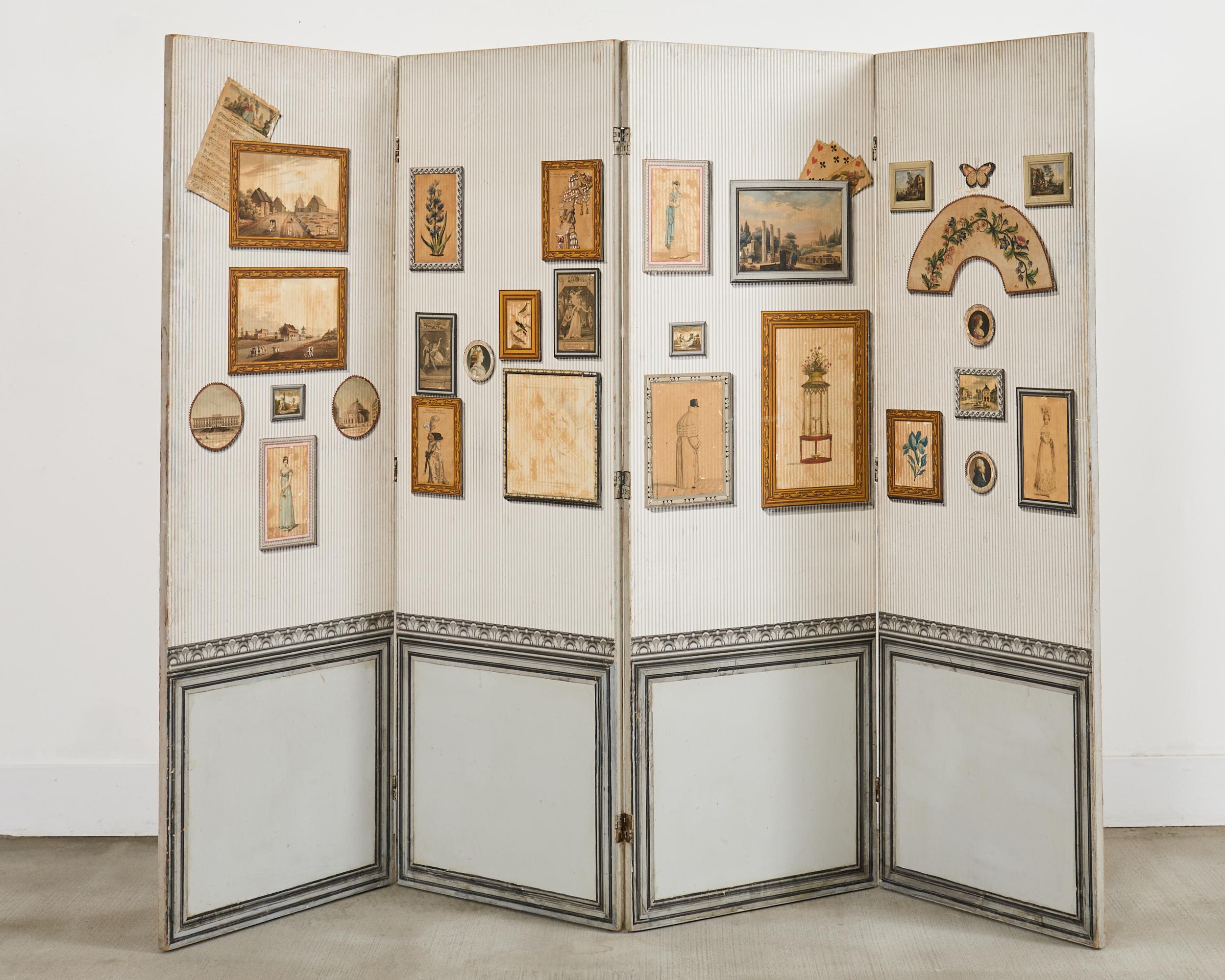 Paravent en trompe l'Oeil du milieu du siècle dernier en vente 8