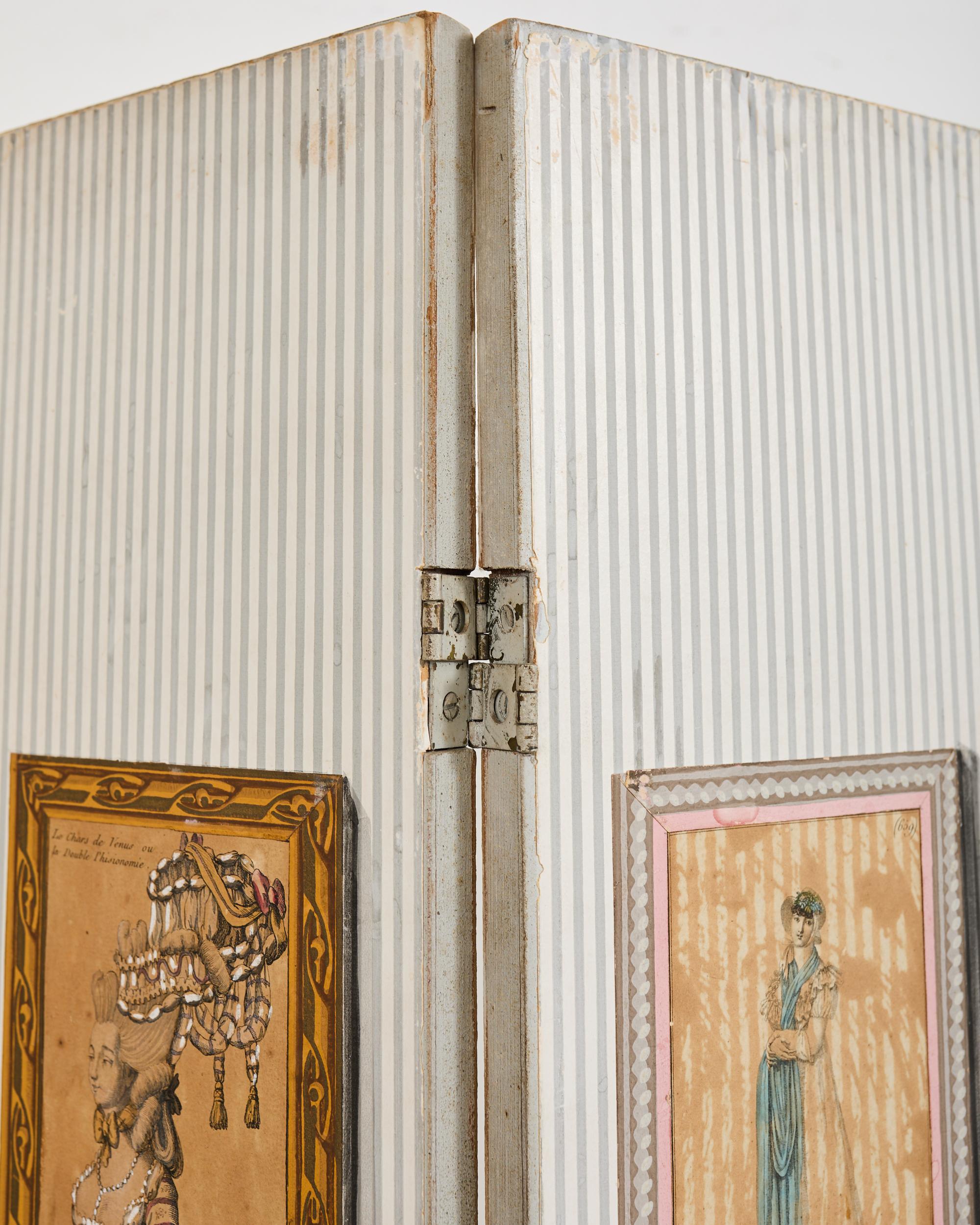 Paravent en trompe l'Oeil du milieu du siècle dernier en vente 9
