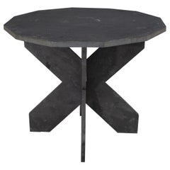Mid Century French Twelve Sided Slate Table