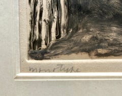 Monotype français unique du milieu du siècle représentant des danseuses, signé par Pierre Duval (1897-1993)