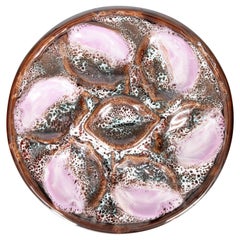 Mid Century French Vallauris Majolica Oyster Plate, 7 Available