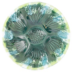 Mid Century French Vallauris Majolica Oyster Plate