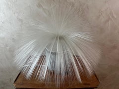 Mid-century French Vintage Fiberglass and Metal Spherical Table Lamp, 1960s
