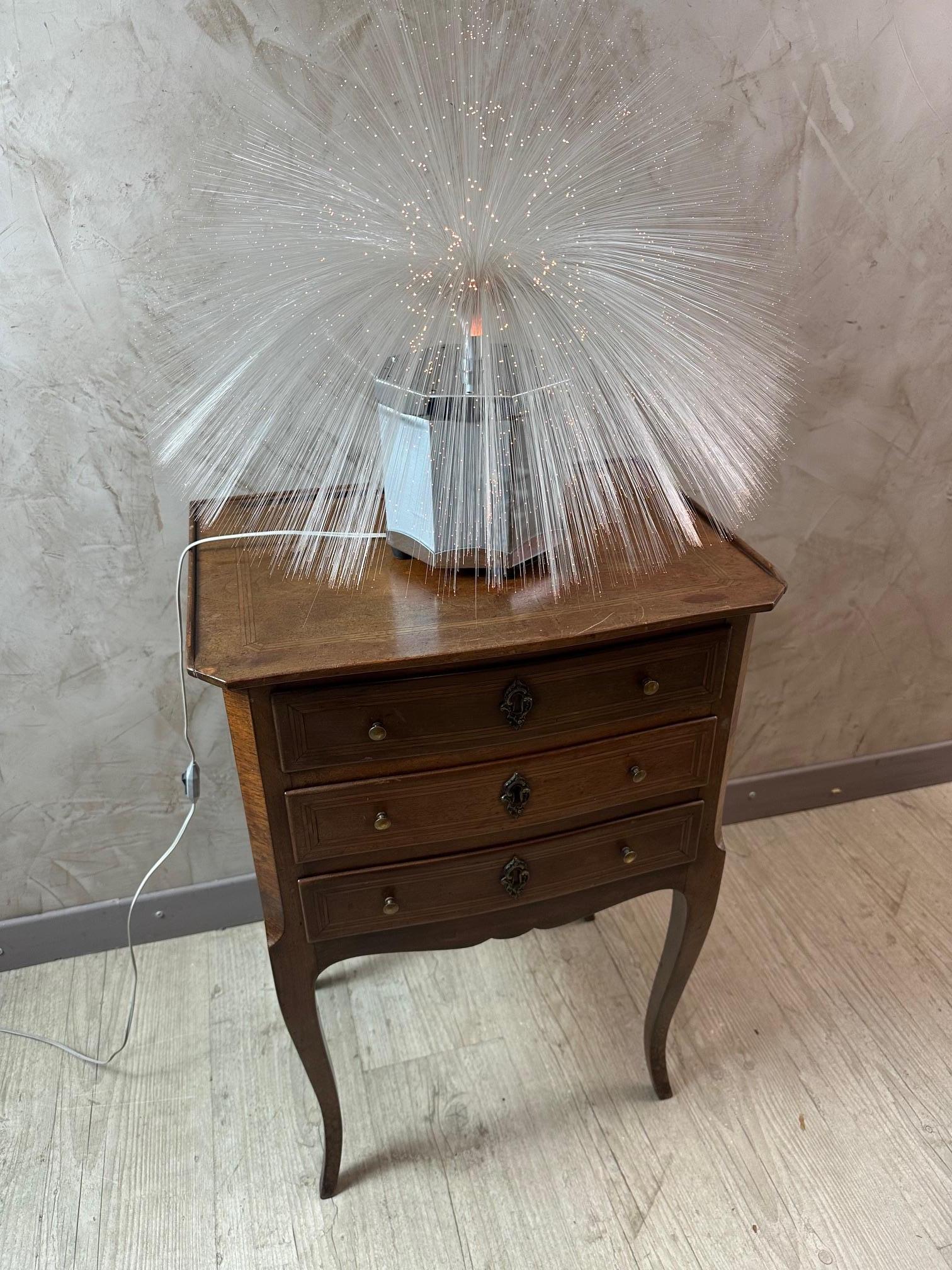 Mid-century French Vintage Fiberglass and Metal Spherical Table Lamp, 1960s For Sale 1