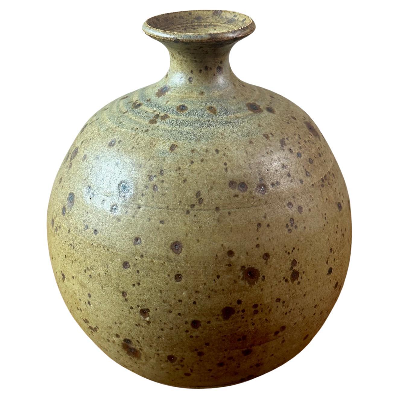 Mid-century French Vintage Signed Ceramic Vase, 1960s