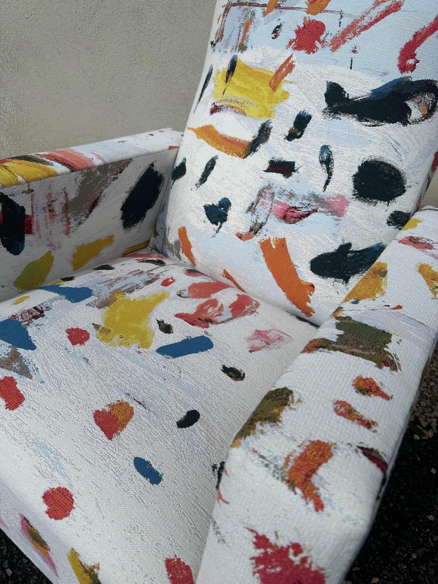 Mid-century French Vintage Upholstered Armchair, 1970s 3