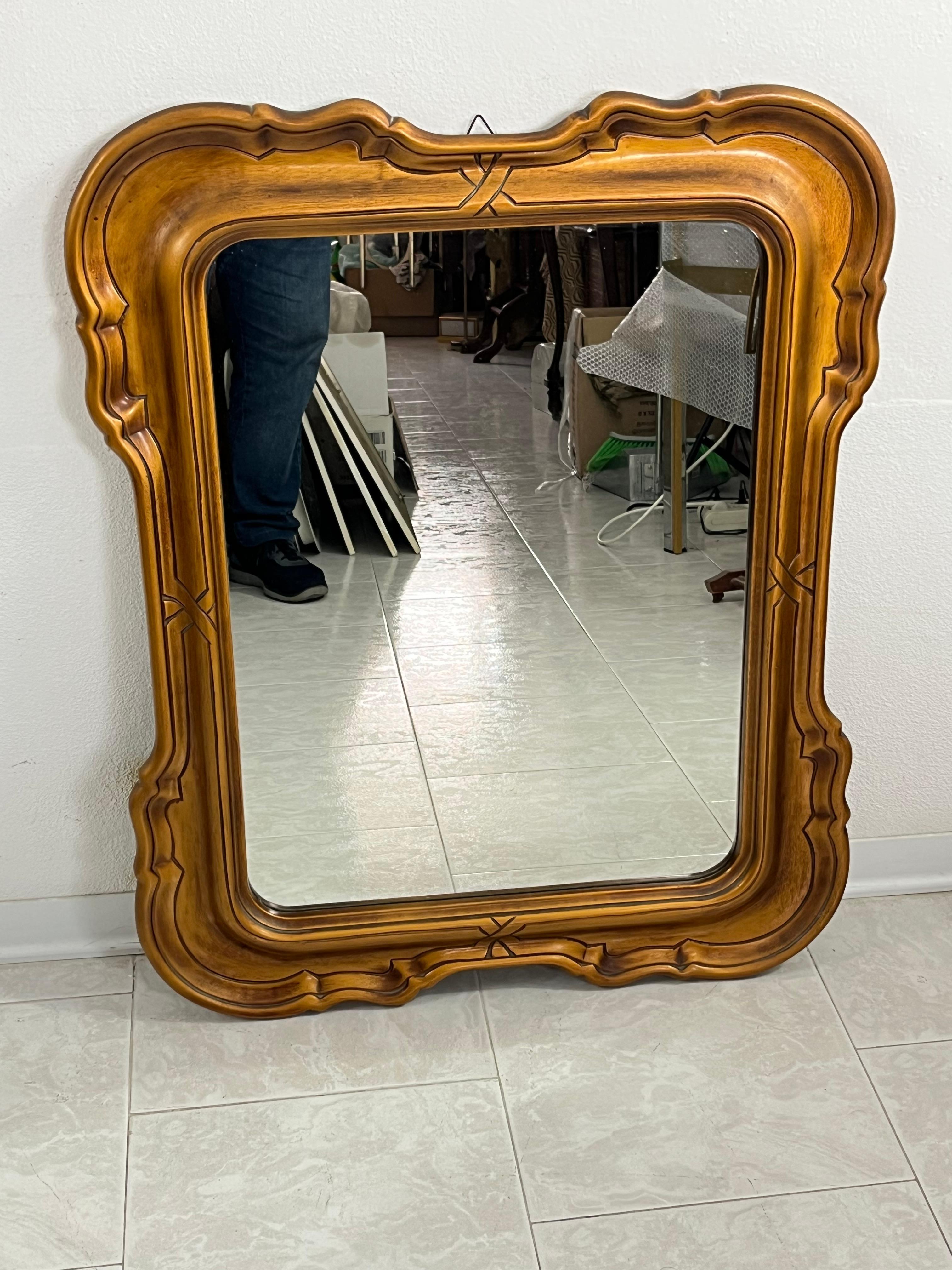 Mid-20th Century Mid-Century French Wall Mirror, 1960s For Sale