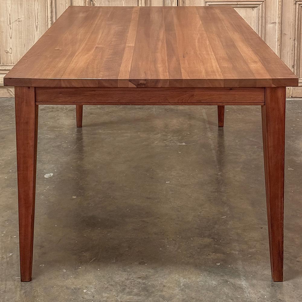 Mid-Century French Walnut Arts & Crafts Style Dining Table For Sale 7