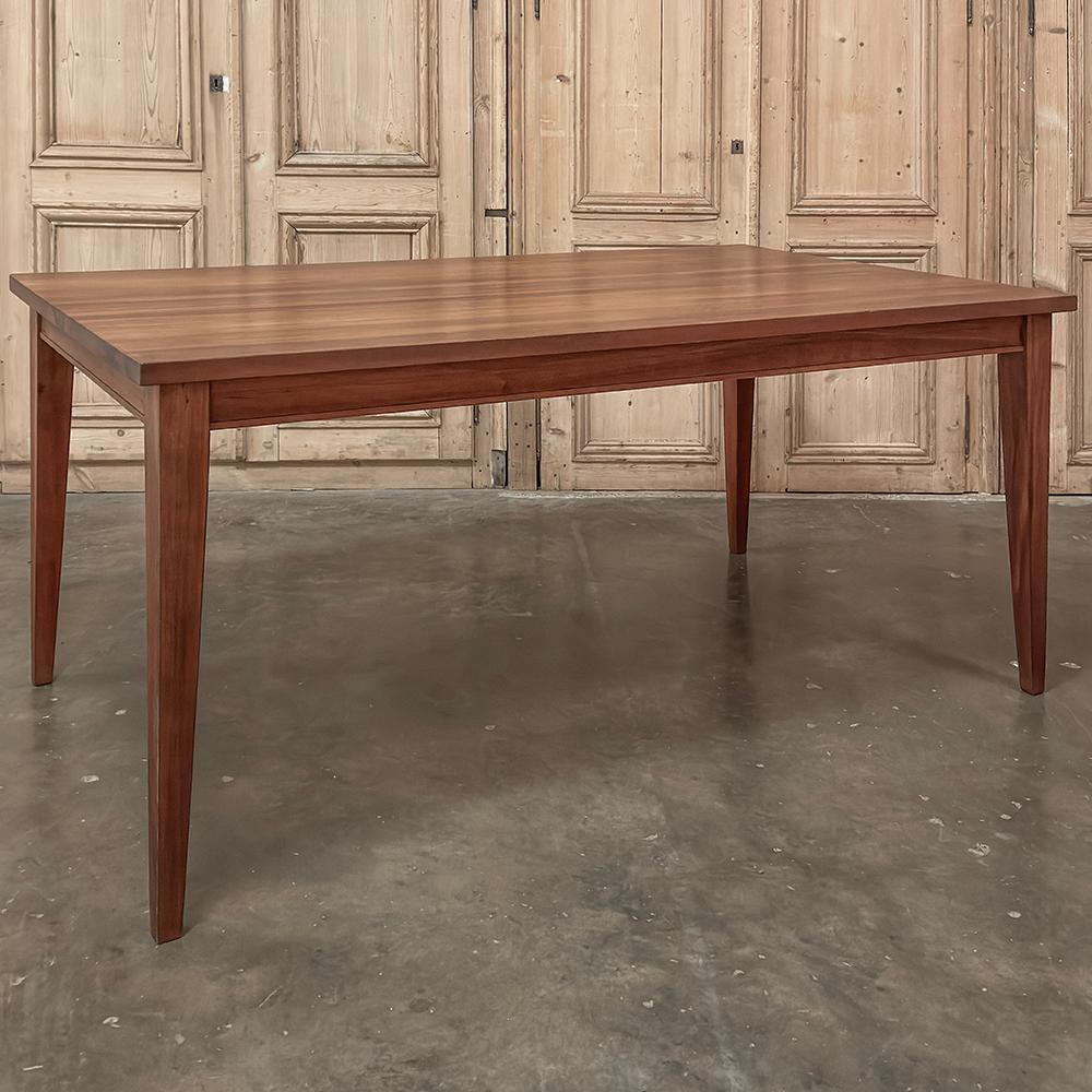 Mid-Century French Walnut Arts & Crafts Style Dining Table For Sale 10
