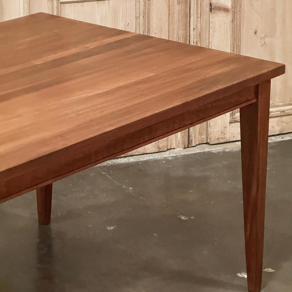 Mid-Century French Walnut Arts & Crafts Style Dining Table For Sale 11