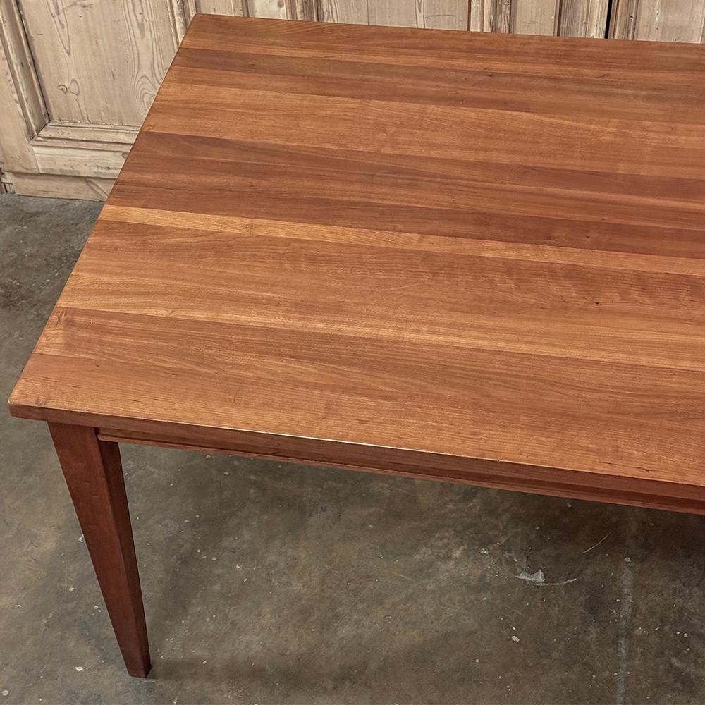 20th Century Mid-Century French Walnut Arts & Crafts Style Dining Table For Sale