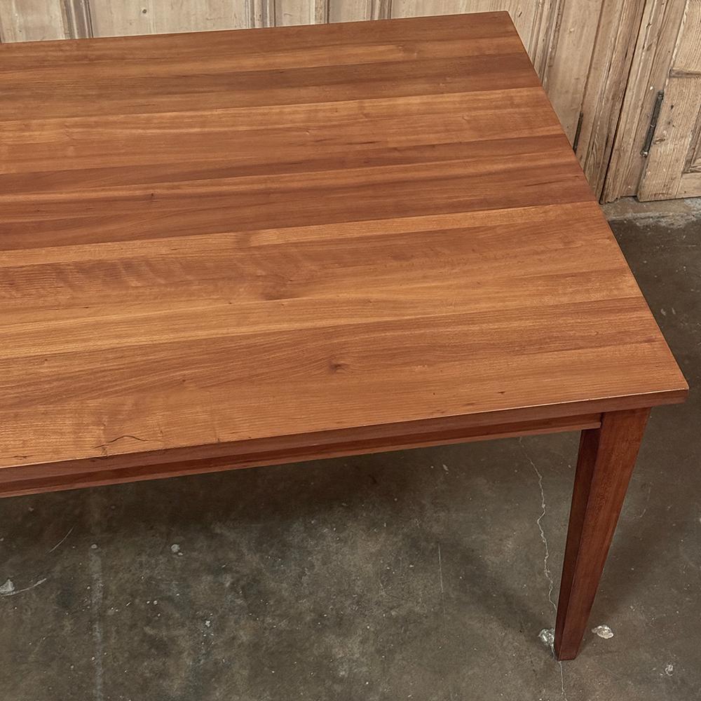 Mid-Century French Walnut Arts & Crafts Style Dining Table For Sale 1