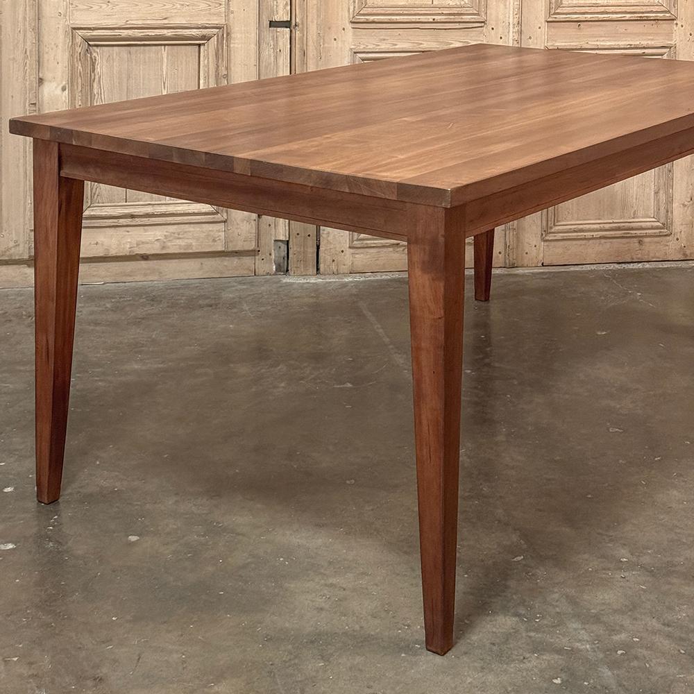 Mid-Century French Walnut Arts & Crafts Style Dining Table For Sale 3