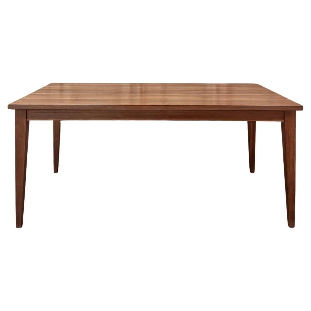 Mid-Century French Walnut Arts & Crafts Style Dining Table For Sale