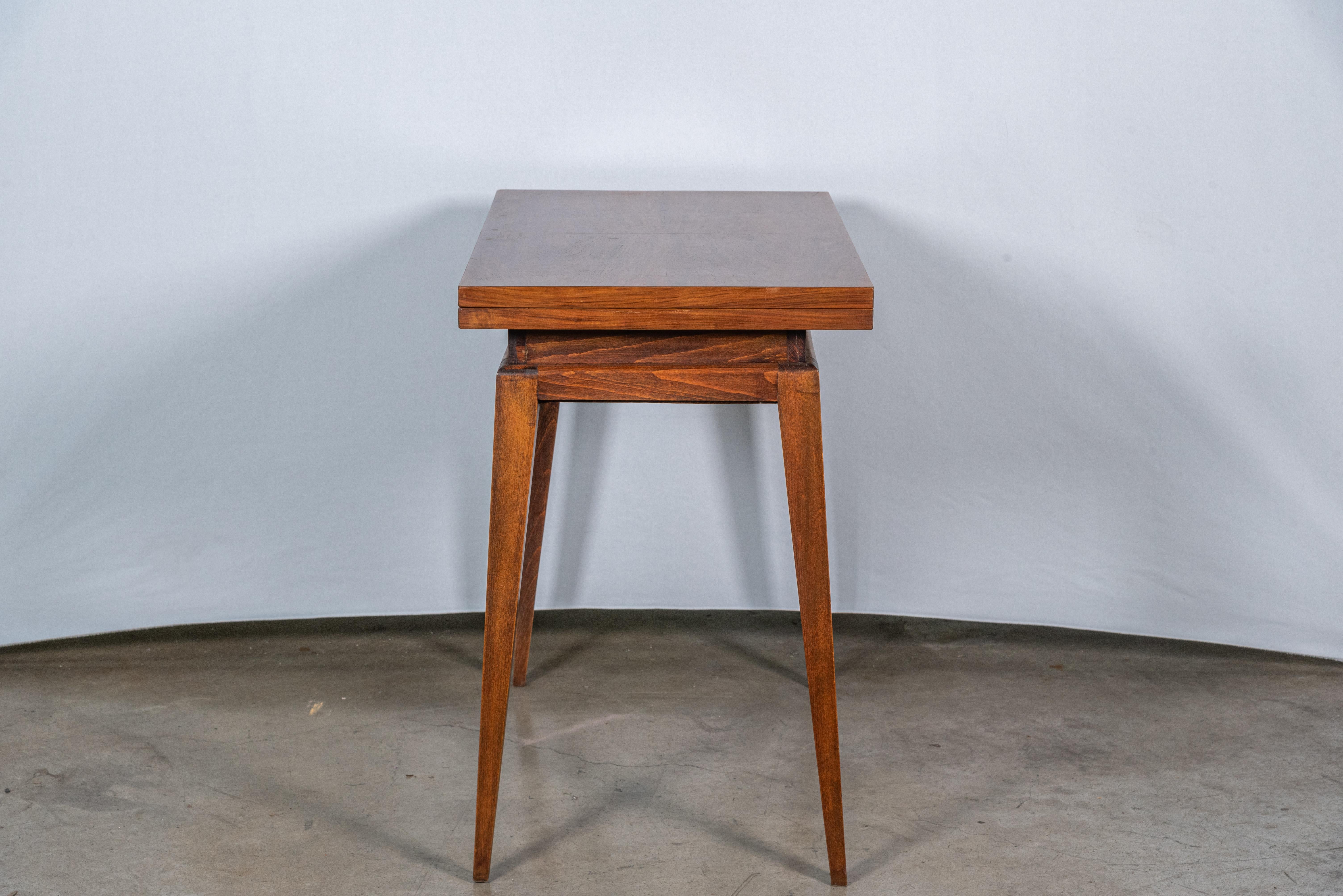 20th Century Mid-Century French Walnut Game Table