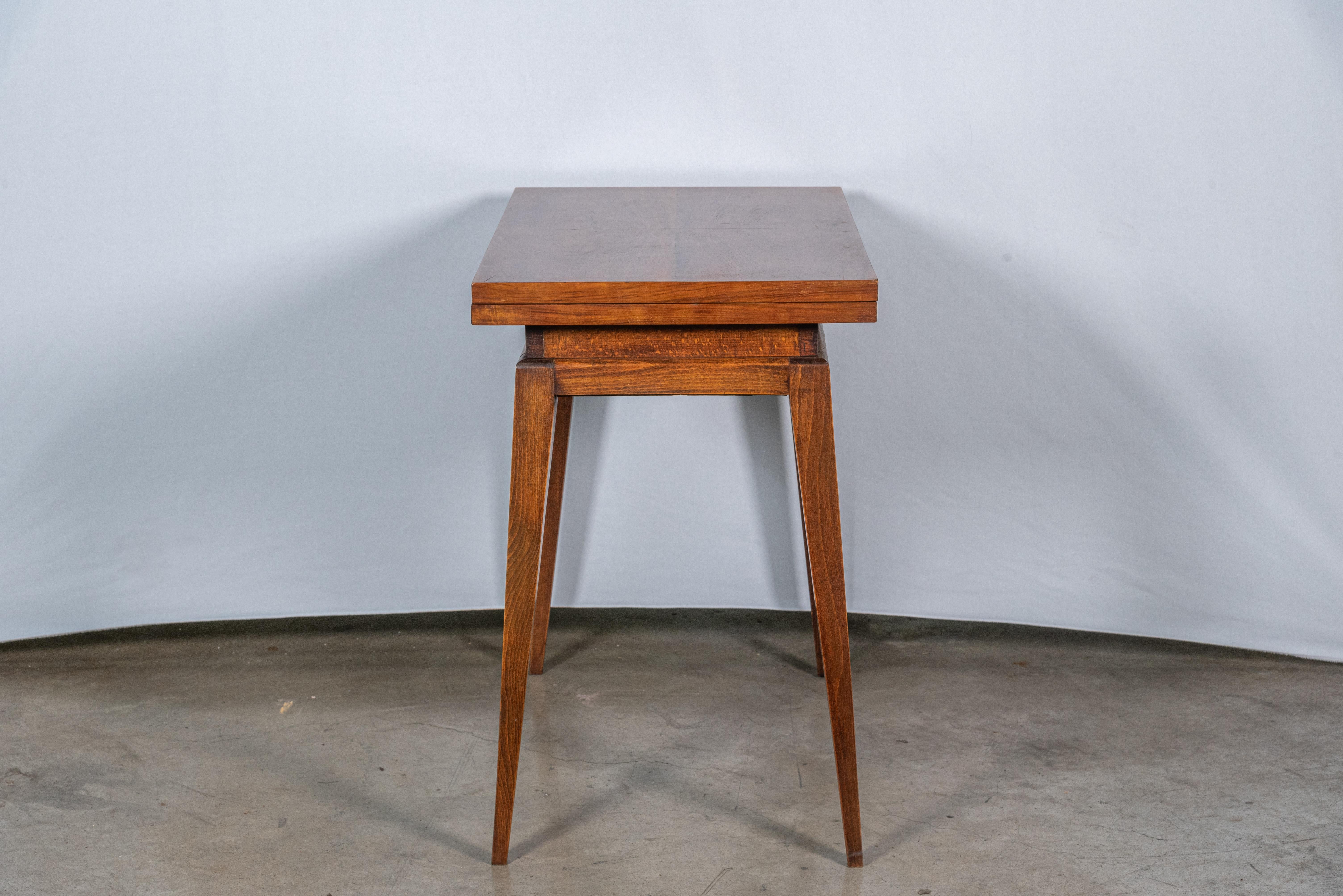 Mid-Century French Walnut Game Table 1