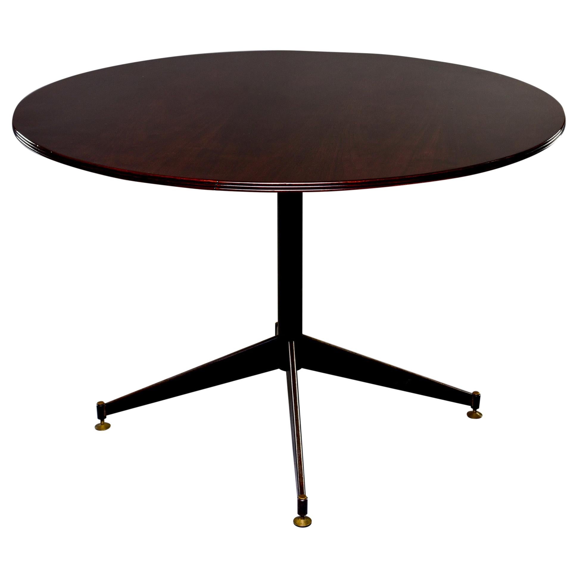 Martin et Guenier, French Brass, Painted and Sycamore Adjustable Round