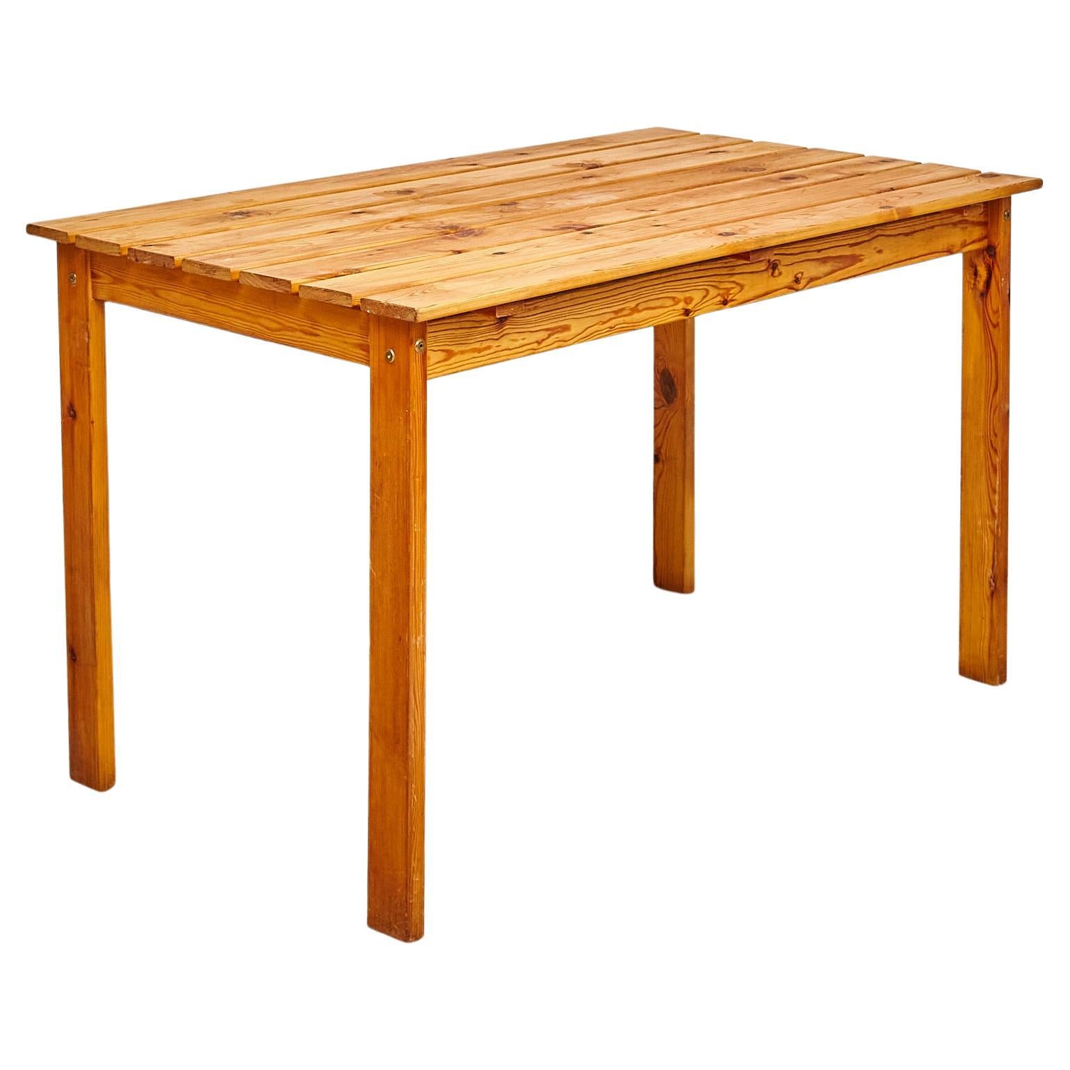 Mid-Century French Wood Dining Table (Matching Set Available), circa 1960 For Sale