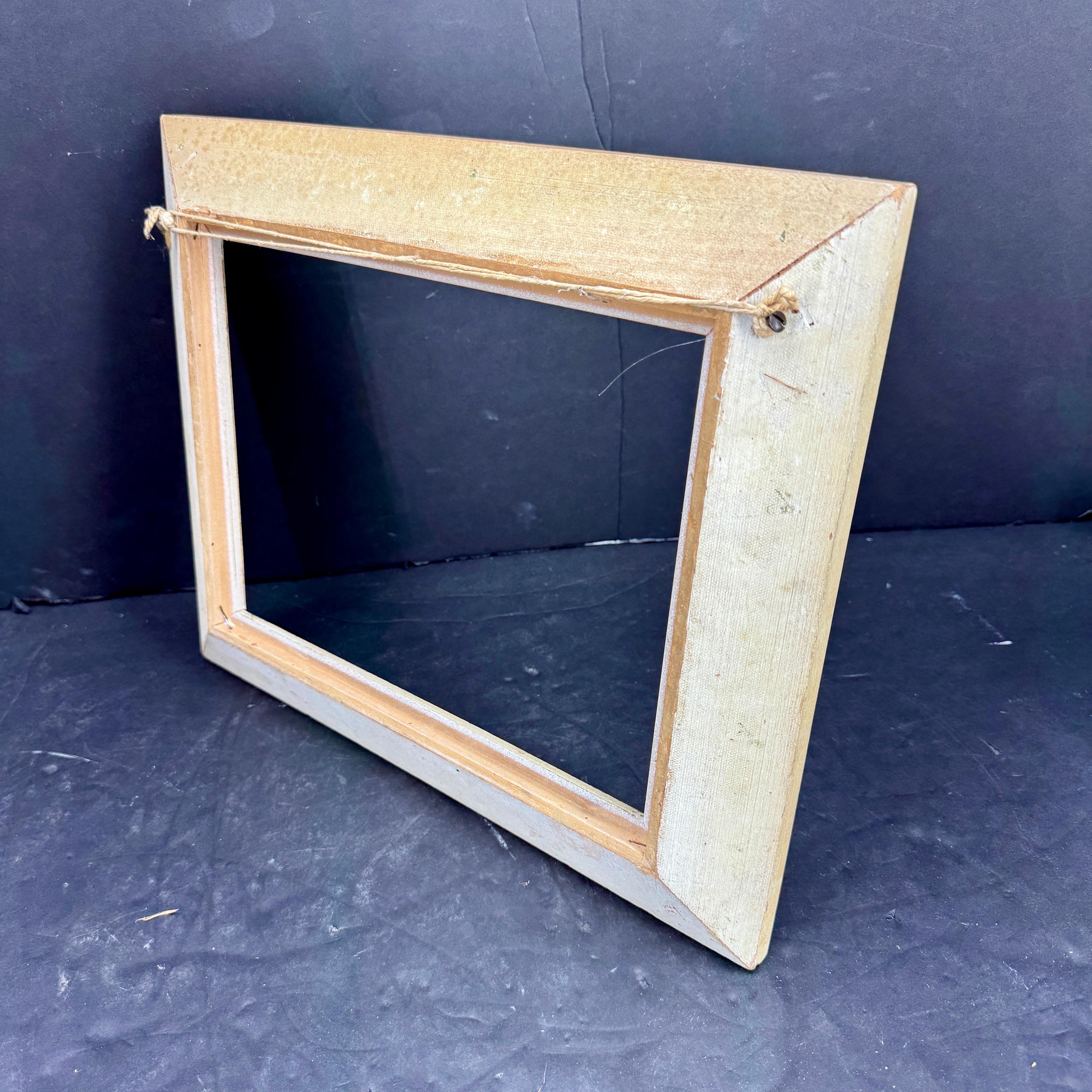 Mid-Century Französisch Wood Painted Ornate Kunstrahmen im Angebot 4