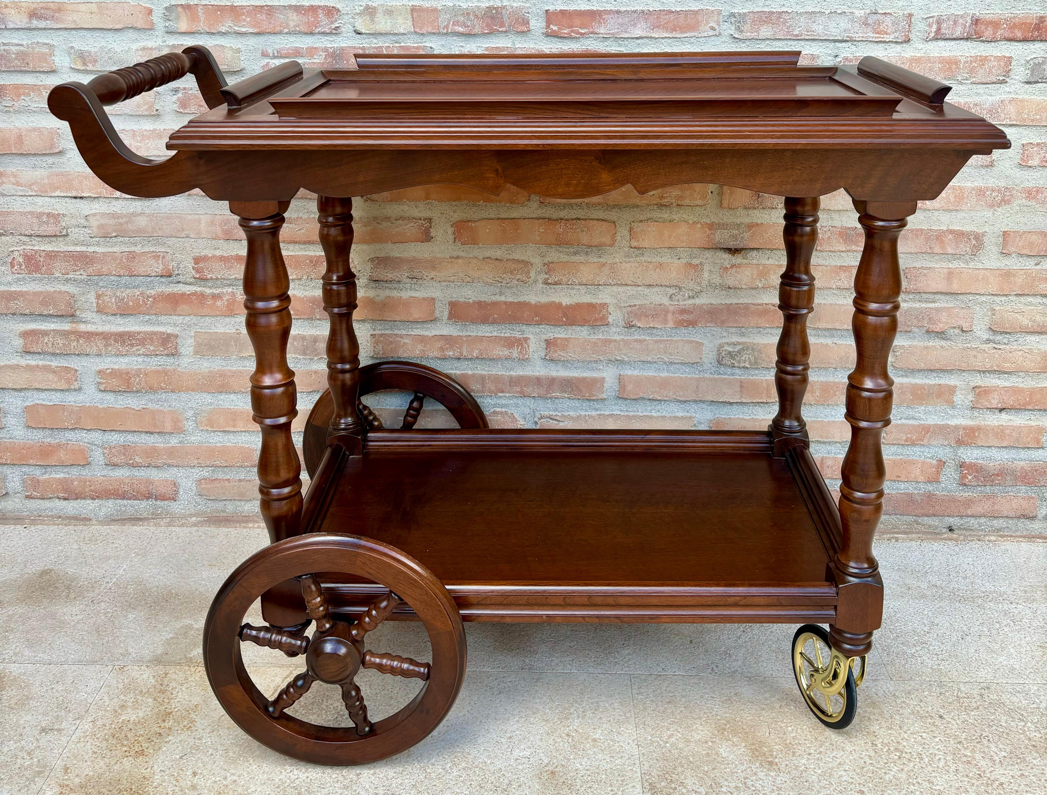 Carrello da bar francese di metà secolo, anni '50 In condizioni buone in vendita a Miami, FL