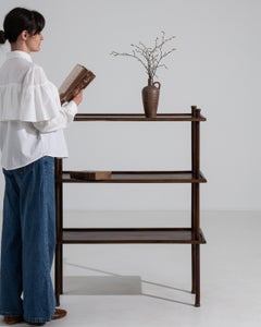 Mid-Century French Wooden Etagere Shelving Unit, Circa 1960 MCM Etagere