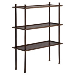 Mid-Century French Wooden Etagere Shelving Unit, Circa 1960 MCM Etagere