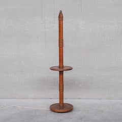 Mid-Century French Wooden Floor Lamp