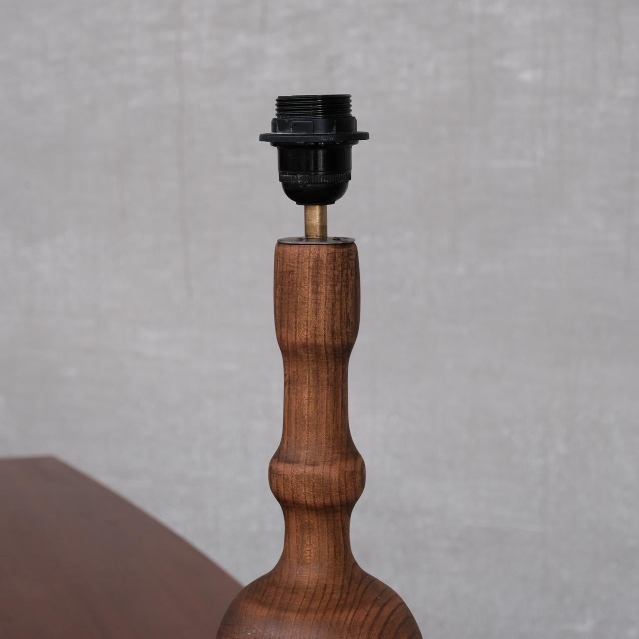 20th Century Mid-Century French Wooden Table Lamp