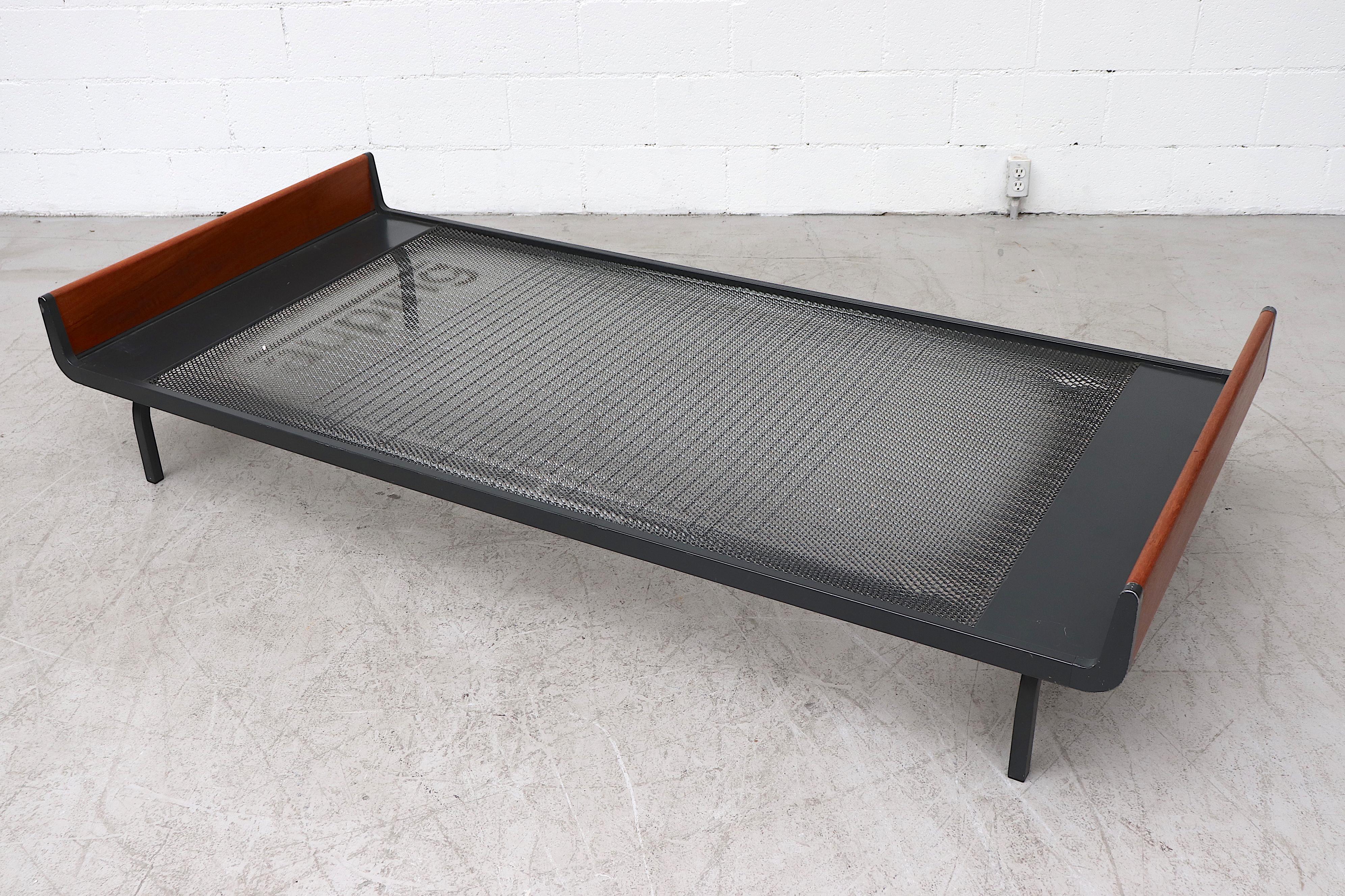 Mid-century Friso Kramer Inspired Daybed with Teak Ends for Auping 1