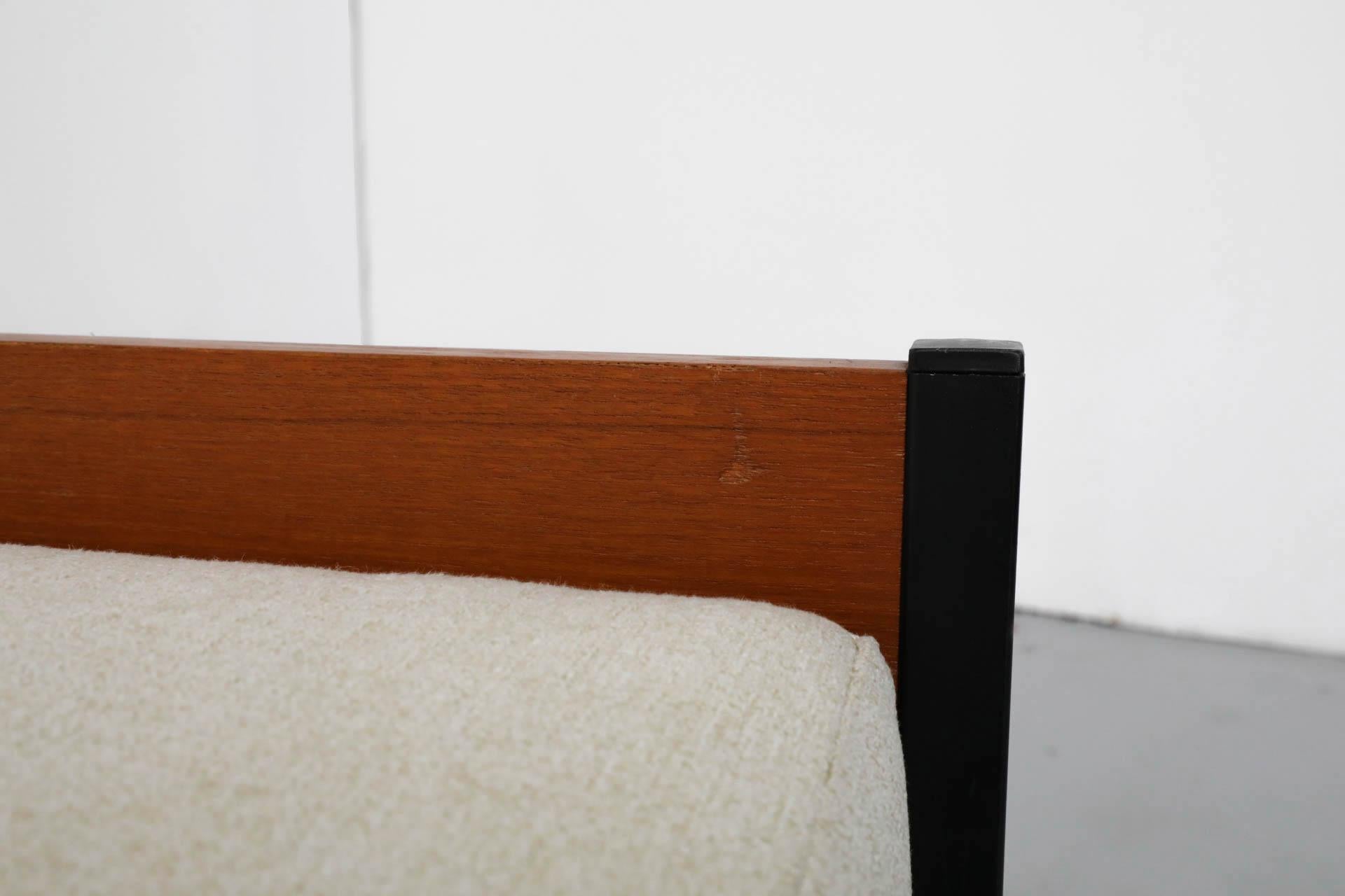 Mid-Century Friso Kramer Style Teak und grau emailliert Daybed im Angebot 4