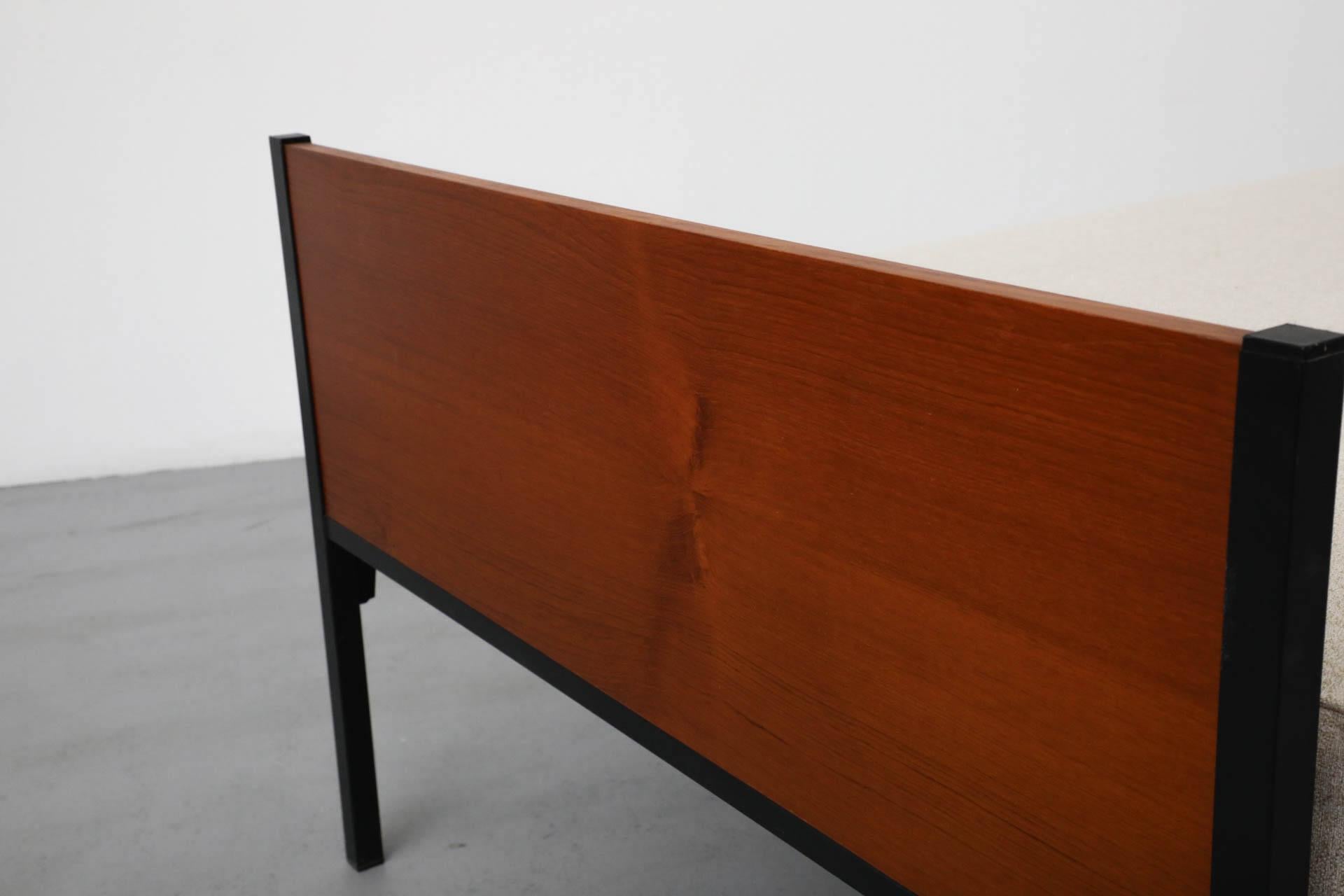 Mid-Century Friso Kramer Style Teak und grau emailliert Daybed im Angebot 6
