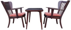Midcentury Fritz Hansen Side Chairs and Side Table