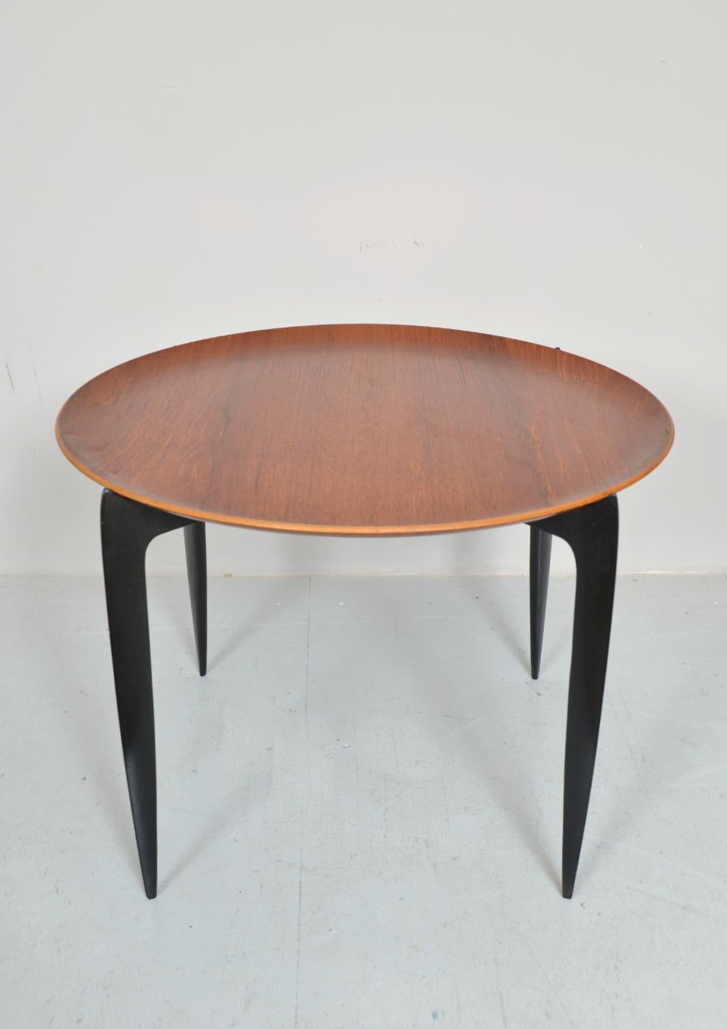 Danish Mid-Century Fritz Hansen Teak Tray Table by Engholm & Willumsen Denmark 1960s For Sale