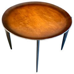 Mid-Century Fritz Hansen Teak Wood Tray Folding Side Table