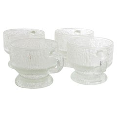 1980s Frosted Glassware Mugs Tapio Wirkkala Ultima Thule IITTALA