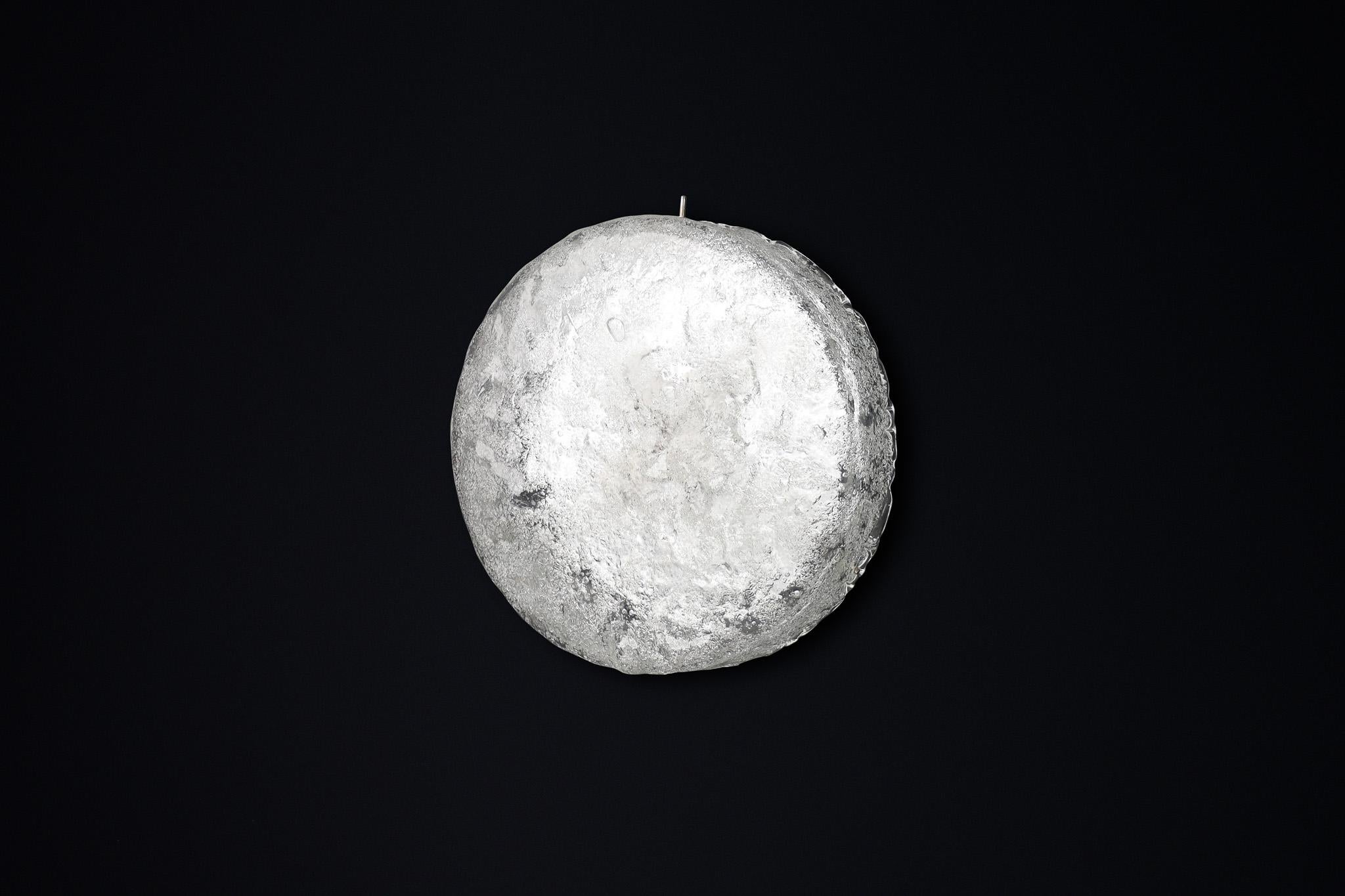 Mid-20th Century Mid-Century Frosted Ice Glass Ceiling Light by Kaiser Leuchten, 1960s Germany For Sale