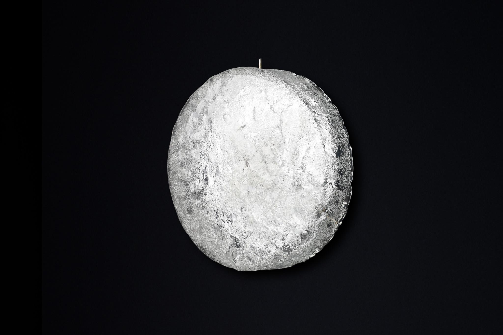 Mid-Century Frosted Ice Glass Ceiling Light by Kaiser Leuchten, 1960s Germany For Sale 4