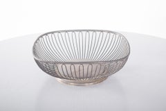 Mid-Century Fruit Bowl in Grated Metal