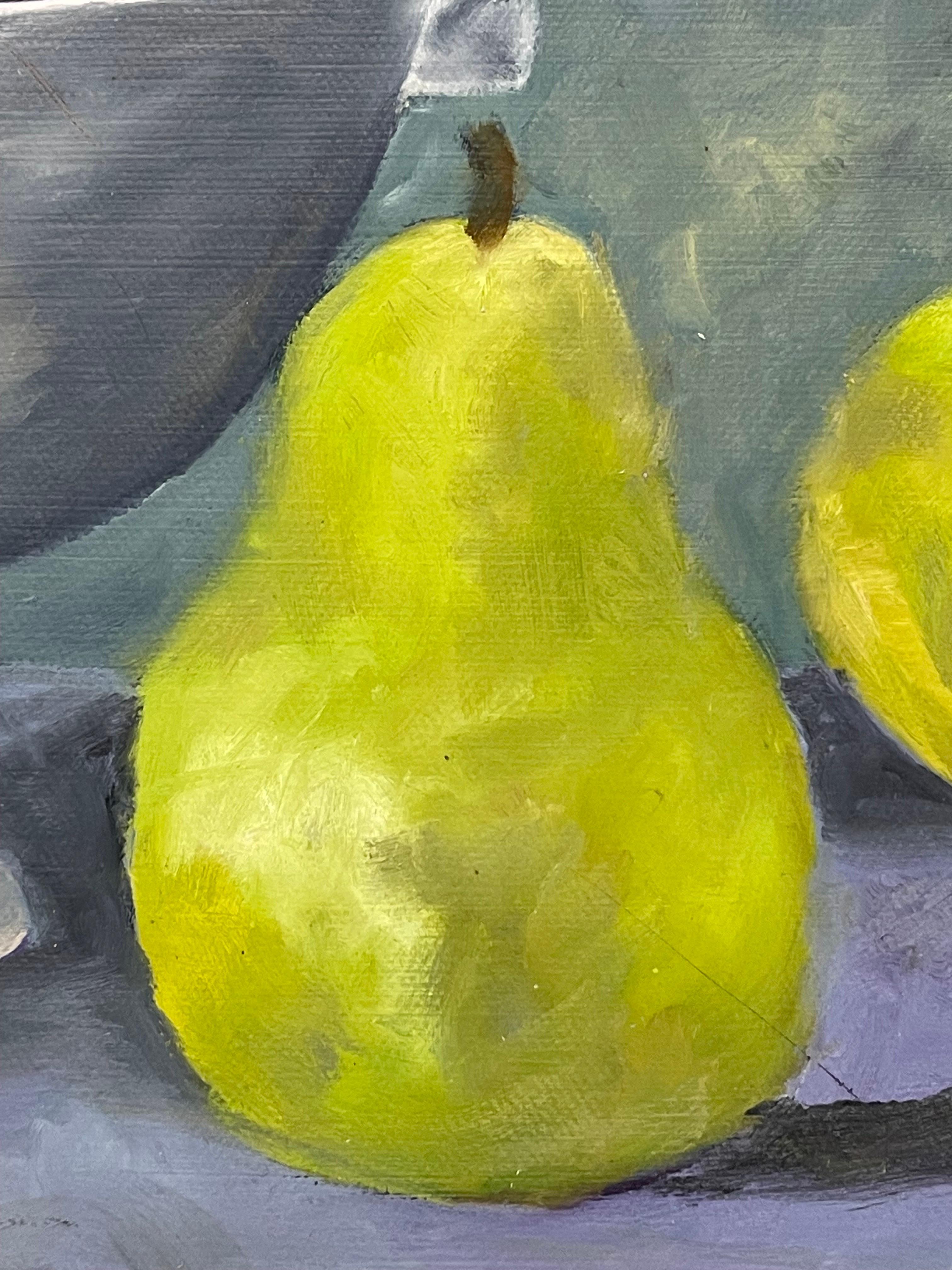 Obststillleben aus der Mitte des Jahrhunderts auf Leinwand im Angebot 5