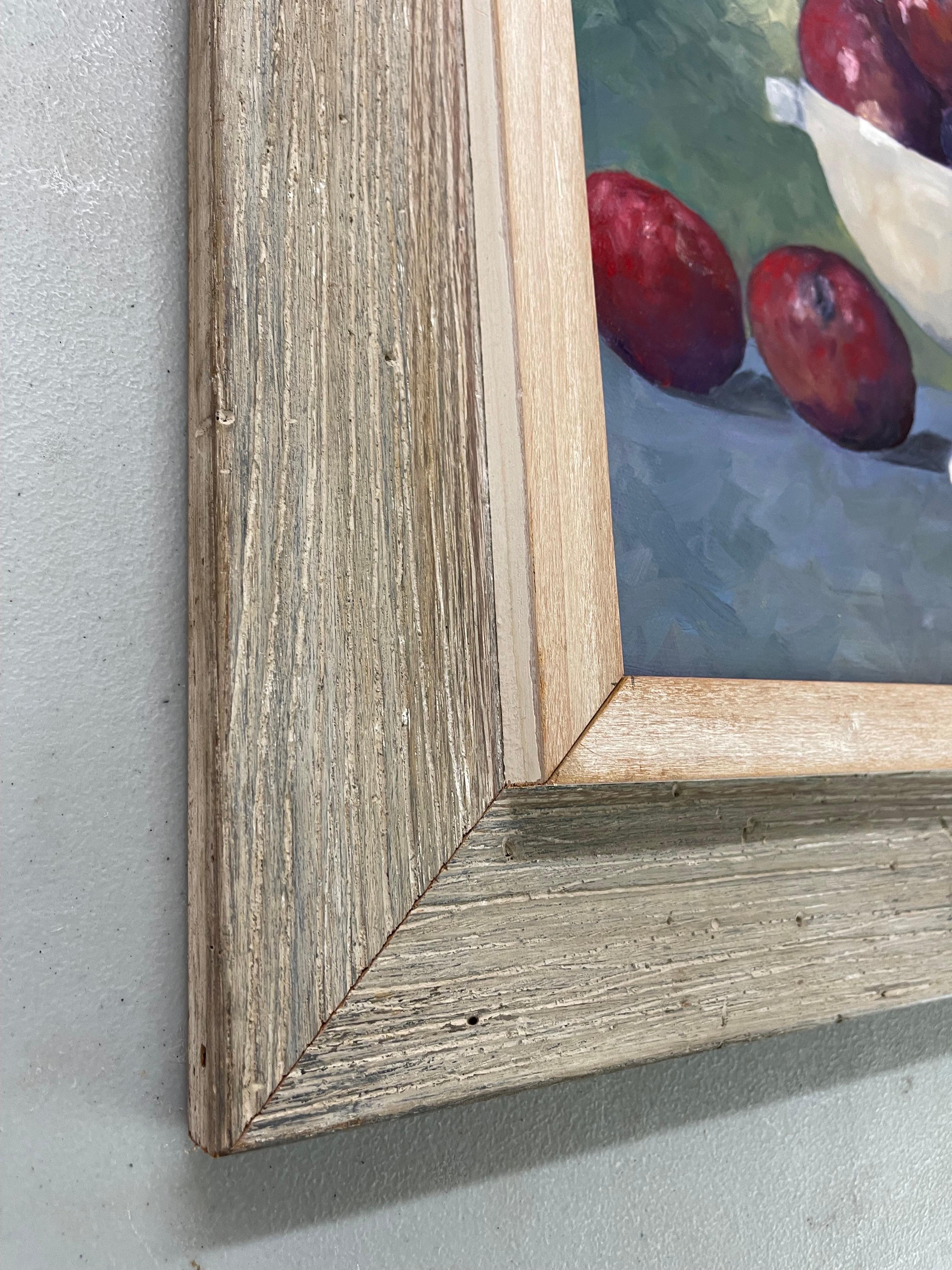 Obststillleben aus der Mitte des Jahrhunderts auf Leinwand im Angebot 9